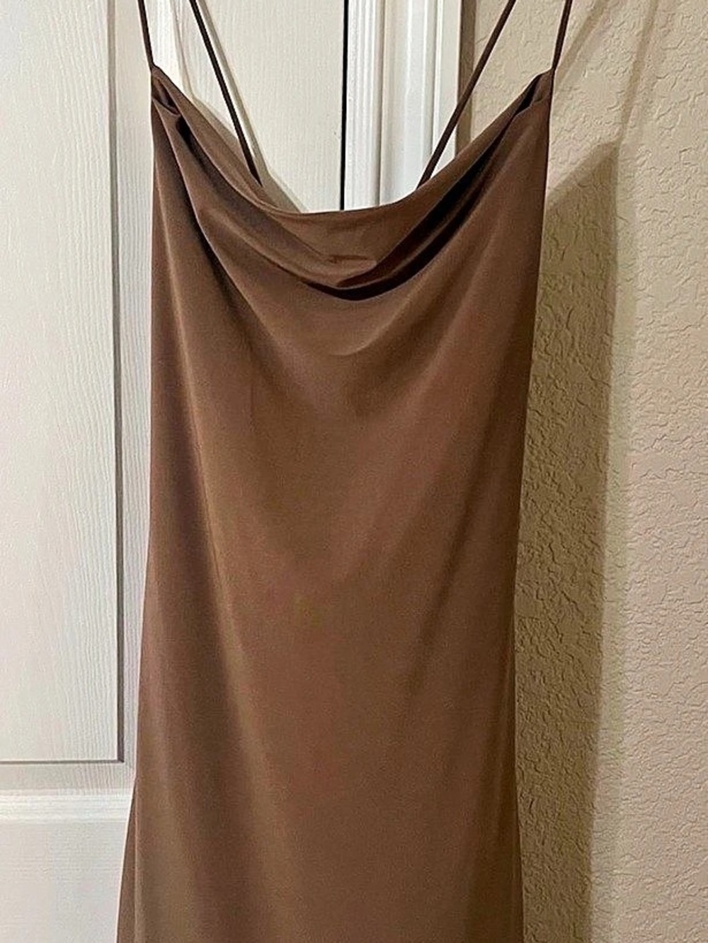 Modern Haze Midi Cowl Neck Dress in Brown Size Medium NWT